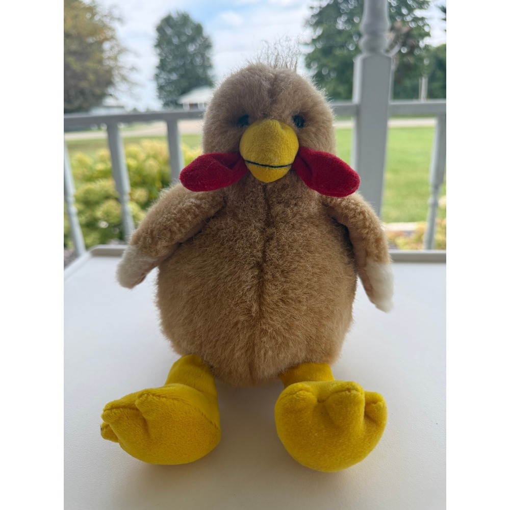 Dakin Turkey Plush Vintage 1993 9" Brown Thanksgiving Bird Fall Holiday Decor